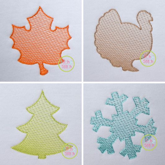 Monthly Mini Sketch Embroidery Set 4 | Machine Embroidery Designs by JuJu