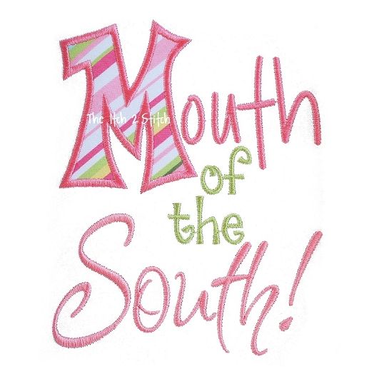 Mouth Of The South | Machine Embroidery Designs by JuJu