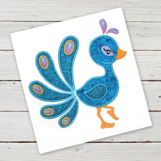 Mrs. Peacock | Machine Embroidery Designs by JuJu