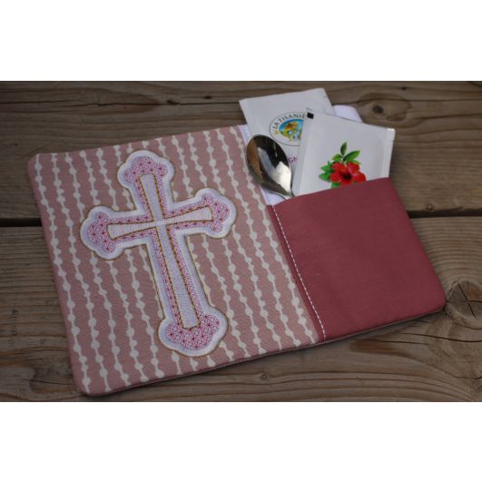 Mug Rug Cross Pocket 2 | Machine Embroidery Designs by JuJu