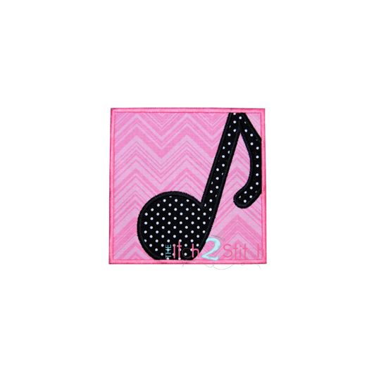 Music Note Box Applique | Machine Embroidery Designs by JuJu