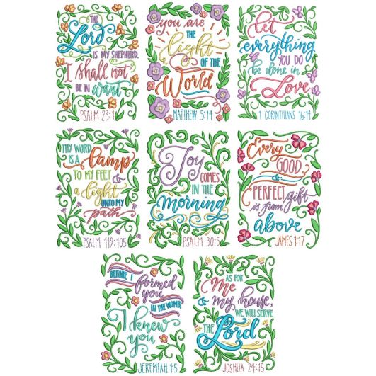 Floral Scriptures 2 Machine Embroidery Designs By JuJu