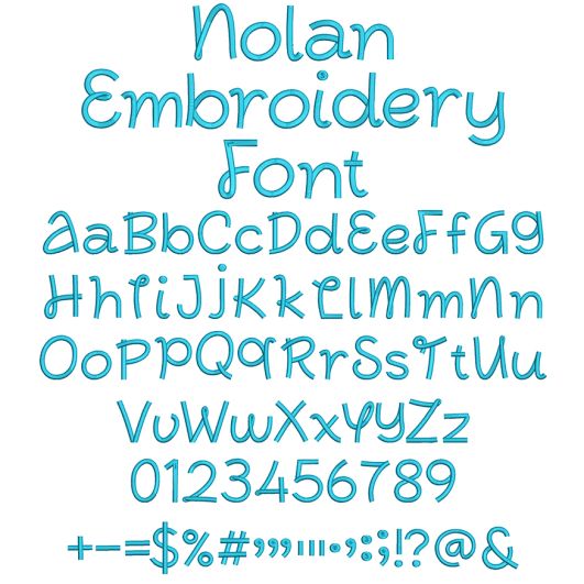 Nolan Embroidery Font | Machine Embroidery Designs by JuJu