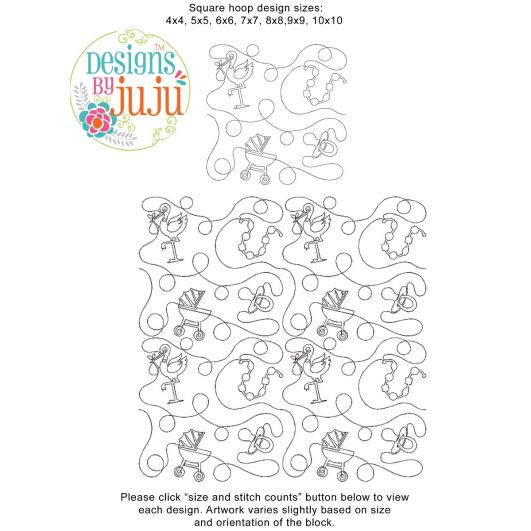 Nursery 2 End-to-End Quilting | Machine Embroidery Designs by JuJu