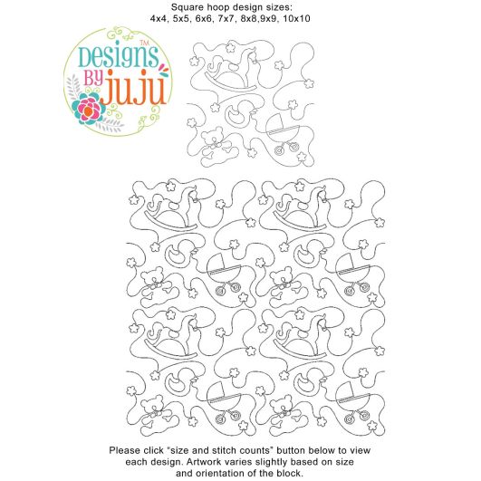 Nursery 3 End-to-End Quilting | Machine Embroidery Designs by JuJu