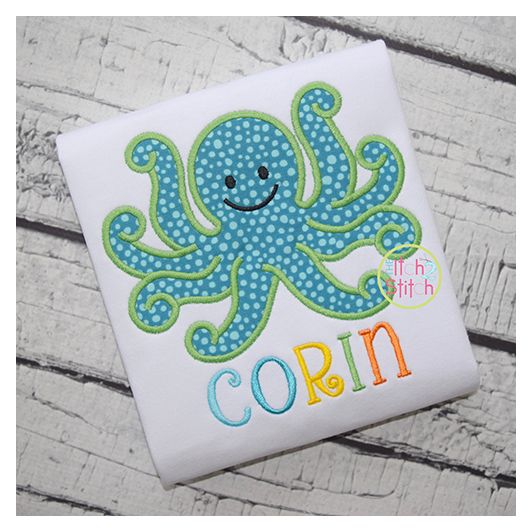 Octopus Applique | Machine Embroidery Designs by JuJu