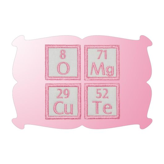 Periodic Table OMg HoW CuTe Applique