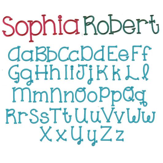One Thing Embroidery Font Machine Embroidery Designs by JuJu