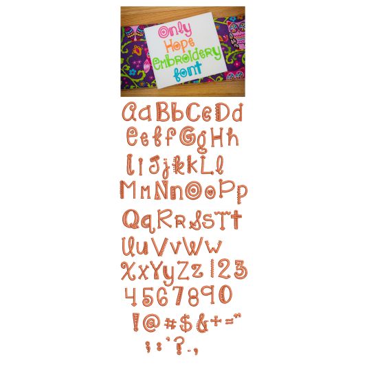 Only Hope Embroidery Font Machine Embroidery Designs by JuJu
