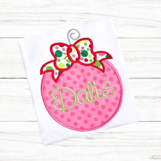 Ornament Bow Applique | Machine Embroidery Designs by JuJu