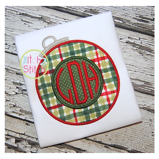 Ornament Monogram Applique | Machine Embroidery Designs by JuJu