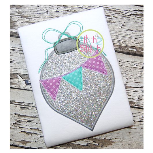 Ornament Pennant Applique | Machine Embroidery Designs by JuJu
