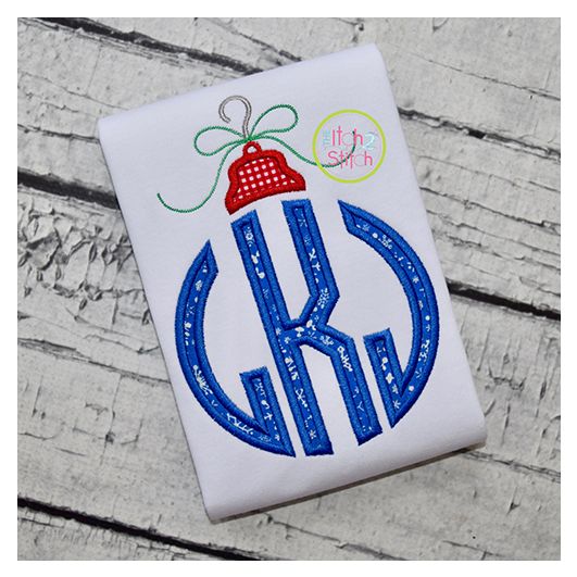 Ornament Topper 2 Applique | Machine Embroidery Designs by JuJu