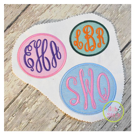 Oval Monogram Frame Applique | Machine Embroidery Designs by JuJu