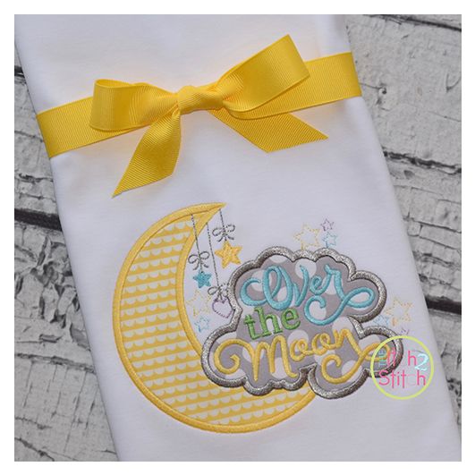 Over the Moon Applique | Machine Embroidery Designs by JuJu