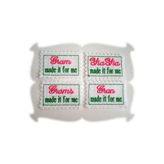 Lil Label Iron Ons Set 2 | Machine Embroidery Designs by JuJu