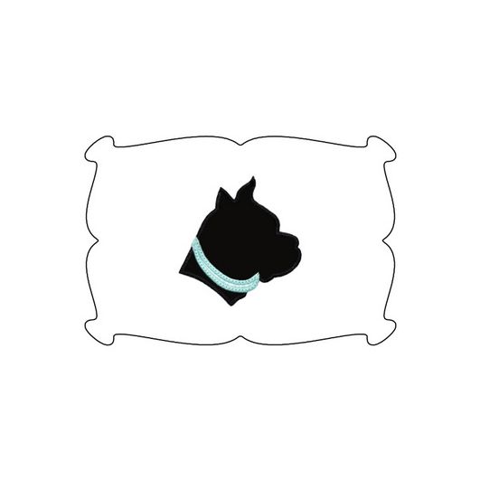 Boxer Applique | Machine Embroidery Designs by JuJu