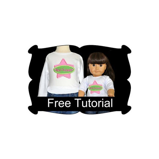 How to Hoop and Embroider Doll Shirts Tutorial
