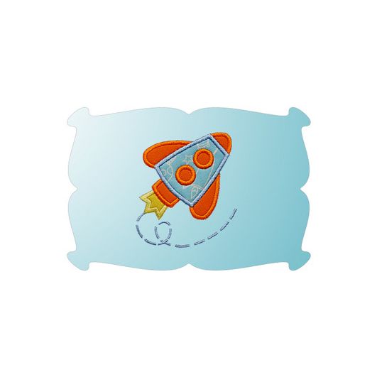 Rocketship Applique | Machine Embroidery Designs by JuJu