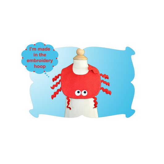 Lil Crab Baby Bib In The Hoop | Machine Embroidery Designs by JuJu