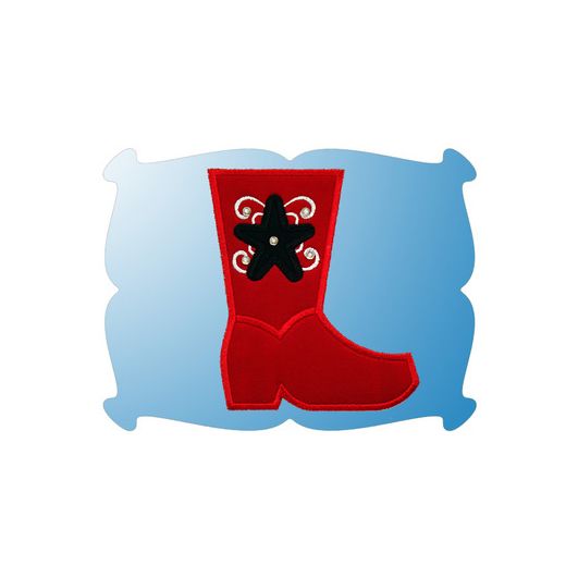 Cowgirl Boot Applique | Machine Embroidery Designs by JuJu