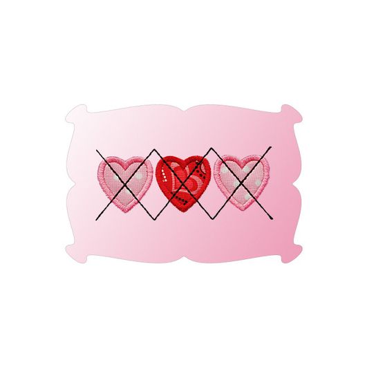 Heart Argyle Applique | Machine Embroidery Designs by JuJu