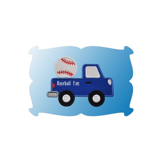 Baseball Truck Applique | Machine Embroidery Designs by JuJu