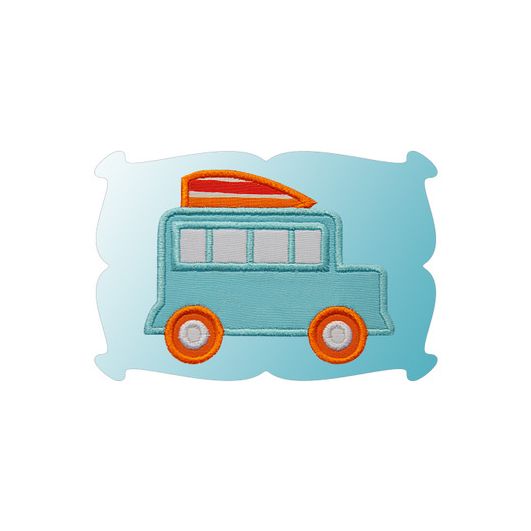 Beach Wagon Applique | Machine Embroidery Designs by JuJu