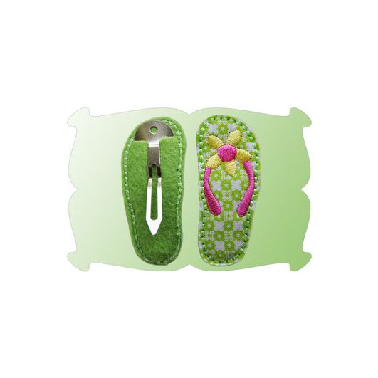 Flip Flop Snap Clip Covers | Machine Embroidery Designs by JuJu