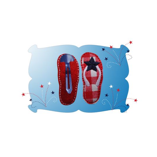 July 4th Flip Flop Snap Clip Covers | Machine Embroidery Designs by JuJu