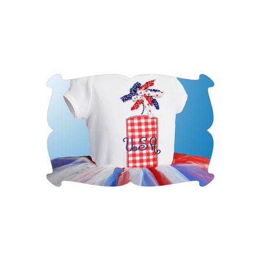Korker Ribbbon Firecracker Applique | Machine Embroidery Designs by JuJu