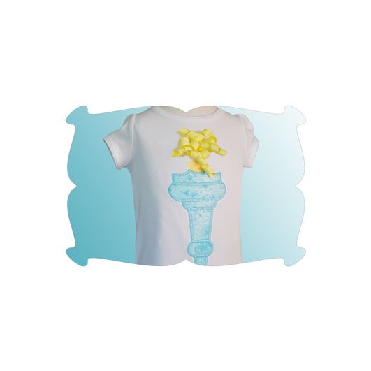 Korker Ribbon Liberty Torch Applique | Machine Embroidery Designs by JuJu