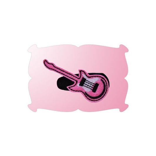 Rock Star Guitar Snap Clip Mini | Machine Embroidery Designs by JuJu