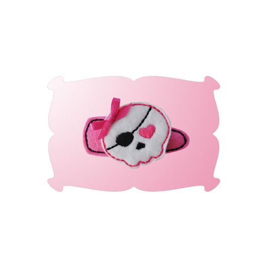 Sweet Pirate Skull Snap Clip Mini | Machine Embroidery Designs by JuJu