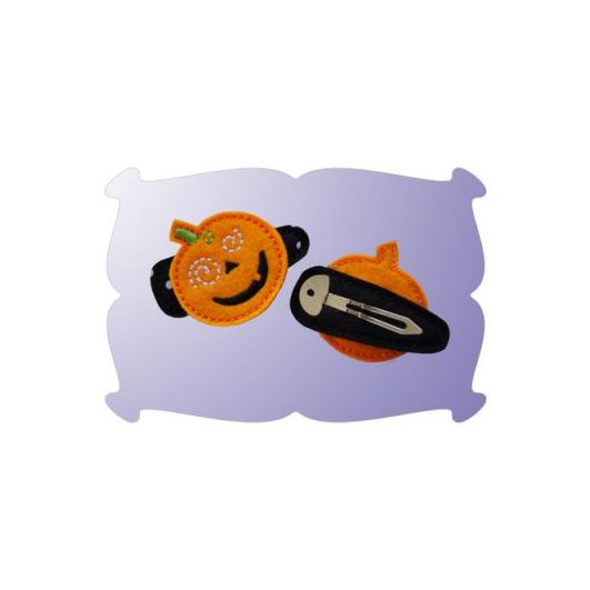Jack O Lantern Snap Clip Mini | Machine Embroidery Designs by JuJu