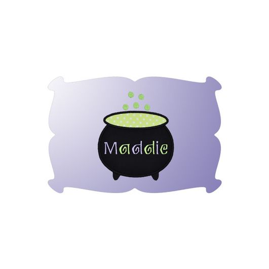 Bubbling Witch Caldron Applique | Machine Embroidery Designs by JuJu