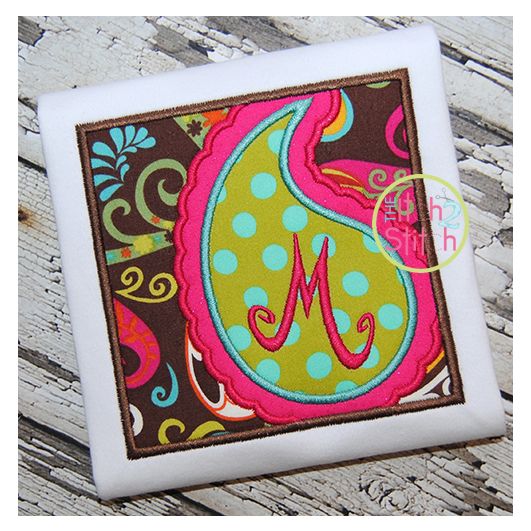 Paisley Box Applique | Machine Embroidery Designs by JuJu