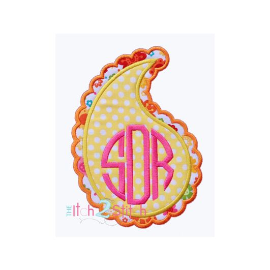 Paisley Double Applique | Machine Embroidery Designs by JuJu