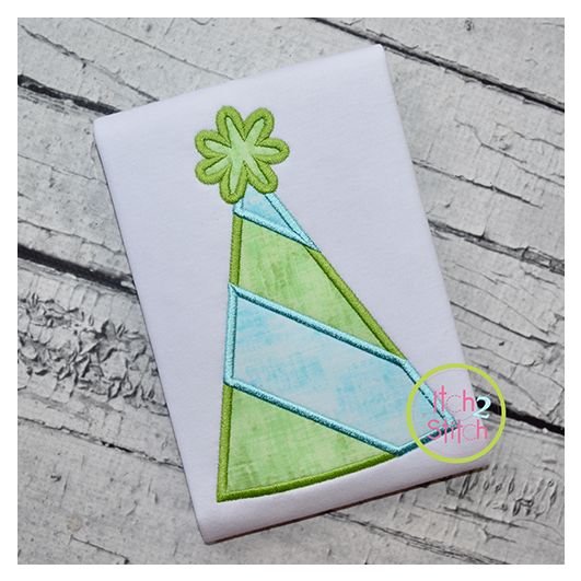 Party Hat Applique | Machine Embroidery Designs by JuJu