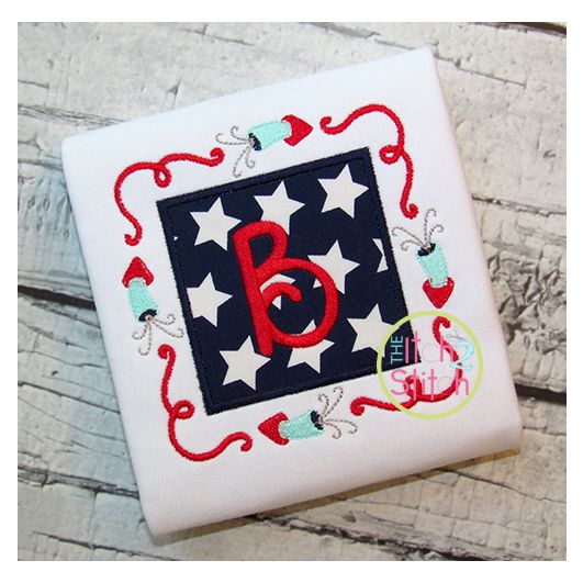 Patriotic Applique Frame | Machine Embroidery Designs by JuJu