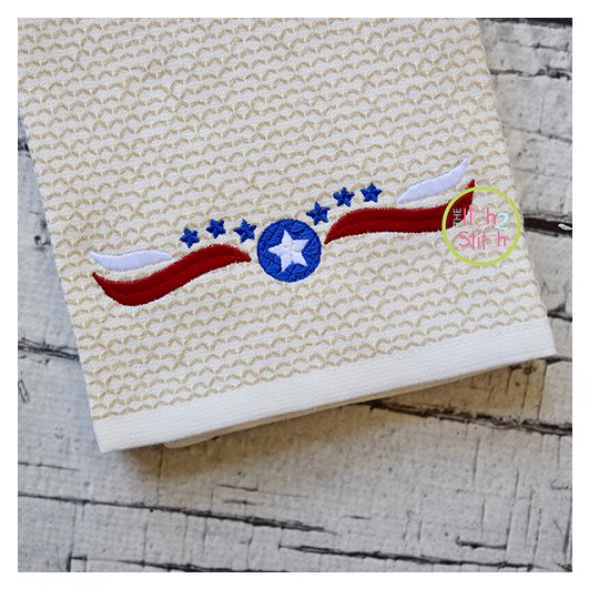 Patriotic Border 1 Embroidery | Machine Embroidery Designs by JuJu