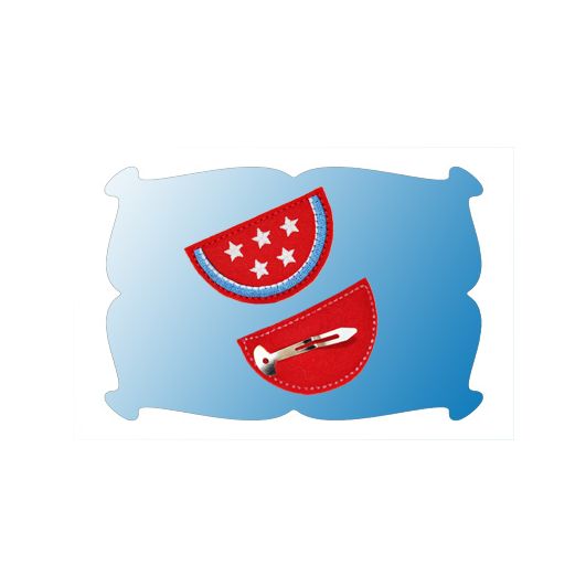 Patriotic Watermelon Snap Clip Mini