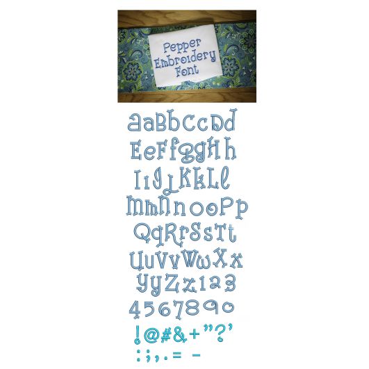 Pepper Embroidery Font Machine Embroidery Designs by JuJu