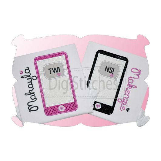 Phone Text Me Applique