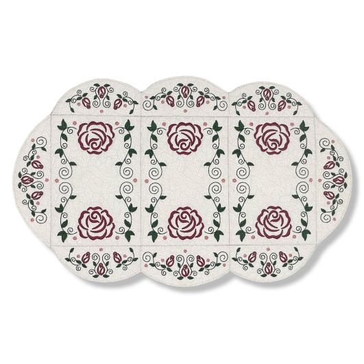 ITH Roses Placemat | Machine Embroidery Designs by JuJu
