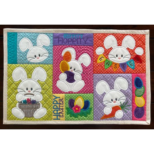 ITH Easter Bunnies Placemat | Machine Embroidery Designs by JuJu
                            