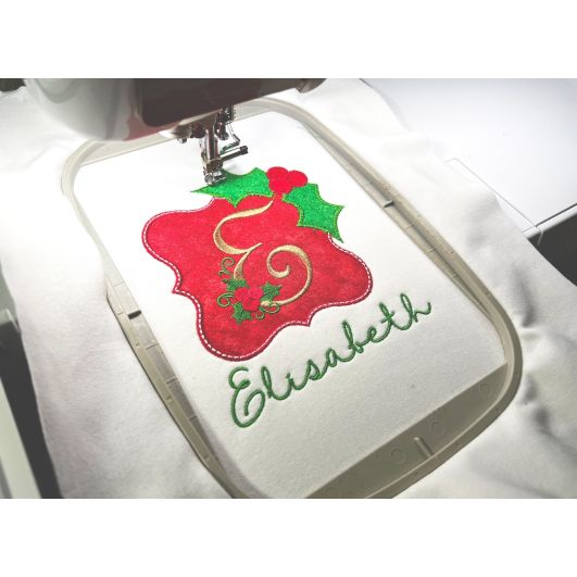 Munchkyms Holly Frame | Machine Embroidery Designs by JuJu