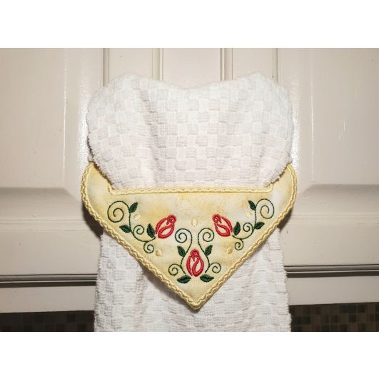 ITH Roses Wrap Around Towel Topper 2 | Machine Embroidery Designs by JuJu
