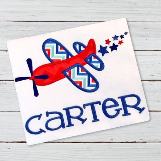 4th Airplane | Machine Embroidery Designs by JuJu