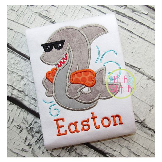 Pool Shark Applique | Machine Embroidery Designs by JuJu